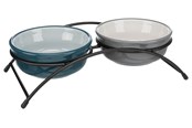 Koirat - Trixie Keraaminen Kulhosetti Metallitelineellä 2x 0,25L - TX24535