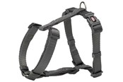 Koirat - Trixie Premium H-harness M–L: 52–75 cm/20 mm graphite - TX203416