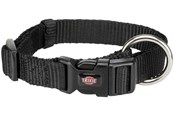 Koirat - Trixie Premium collar L–XL: 40–65 cm/25 mm Musta - TX201701