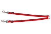 Koirat - Trixie Premium dual lead coupler XS–M: 40–70 cm/15 mm red - TX201103