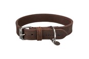 Koirat - Trixie Rustic fatleather collar L: 48–56 cm/30 mm dark Ruskea - TX19008