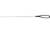 Koirat - Trixie Chain leash with nylon hand loop M–L: 1.00 m/3.0 mm Musta - TX14021