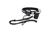 Koirat - Trixie Waist belt with leash belt: 60–120 cm/40 mm leash: 1.00–1.35 m/25 mm black/graphite - TX1275