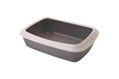 Kissat - Savic Iriz Cat Litter Tray with Rim 50cm Cool Grey - K0264K