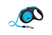 Koirat - Flexi New NEON - kelatalutin M, 5m 25kg musta/neon sininen - H7829L