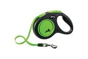 Koirat - Flexi New NEON - kelatalutin M, 5m 25kg musta/neon vihreä - H7829G