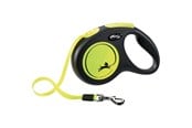 Koirat - Flexi New NEON - kelatalutin M, 5m 25kg musta/neon keltainen - H7829