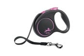 Koirat - Flexi Musta Design S leash 5 m 15 kg Pinkki - 4000498033913