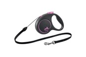 Koirat - Flexi Musta Design S leash 5 m 12 kg Pinkki - H78012P