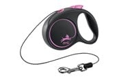 Koirat - Flexi Musta Design XS leash 3 m 8 kg Pinkki - H78011P