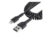 Näyttökaapeli - StarTech.com Coiled Apple Lightning to USB Cable for iPhone iPod iPad - 50cm - RUSB2ALT50CMBC