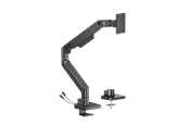Näytön kiinnitys - DUTZO Monitorivarsi yhdelle näytölle (jopa 49") - Heavy Duty USB A & C -porteilla - Musta - MMAHDB-1