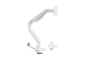 Näytön kiinnitys - DUTZO Monitorivarsi yhdelle näytölle (jopa 49") - Heavy Duty USB A & C -porteilla - Valkoinen - MMAHDW-1