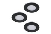 Smart Home - Älykoti - EGLO FUEVA-Z recessed spot Ø85 mm black 3-pack - 900105