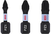 Poranterät & Ruuvauskärjet - Bosch Impact Control Screwdriver Bits Set PZ1-PZ2-PZ3 25 mm - 2608522471