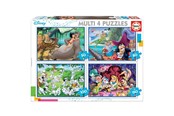 Palapelit - Educa Multi 4 Palapelit, Disney Klassikot (Aladdin, Viidakkokirja, Alicia, Peter Pan) Puu - 80-18105