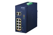 Kytkimet - PLANET IGS-1020PTF Industrial 8-Port 10/100/1000T 802.3at PoE + 2-Port 100/1000X SFP Ethernet - IGS-1020PTF