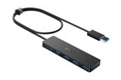 USB hub - Anker Ultra Slim 4-Port USB 3.0 -tietoväylän keskusyksikkö USB hub - 4 porttia - USB 3.0 - Musta - A7516016
