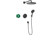Suihku- ja asennustarvikkeet - Hansgrohe Croma 280 Suihku system 1jet with Ecostat S matte Musta - 27961670