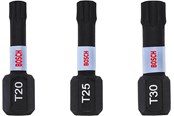 Poranterät & Ruuvauskärjet - Bosch Iskunkestävät ruuvimeisselikärjet T-sarja 25 mm, 3 kpl. - 2608522479