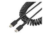 USB kaapelit - StarTech.com 3ft (1m) USB C Charging Cable Coiled Heavy Duty Fast Charge & Sync USB-C Cable - R2CCC-1M-USB-CABLE