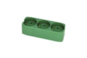 Sähkökytkimet - Gripo Socket outlet 3way Vihreä with earth - 5709119075538