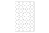 Pakkausmateriaalit - HERMA sealing label - 19 mm diameter - transparent - polyester (pack of 640) - 2257