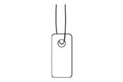 Paperit, valokuvapaperit ja tarrat - HERMA Strung Merkintä tags - name badge labels - 1000 label(s) - 7 x 15 mm - 125527