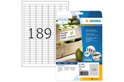 Paperit, valokuvapaperit ja tarrat - HERMA etiketit - matta - 4725 etikettiä - 25,4 x 10 mm - 10900