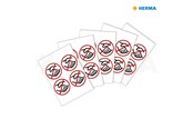 Paperit, valokuvapaperit ja tarrat - HERMA Information label: Prohibited sign No handshakes Ø 10 cm self-adhesive removable - 12926