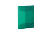 Muut kansiot, esijärjestäjät ja kirjoitusalustat - HERMA Elasticated folder A4 PP translucent dark Vihreä - 19509