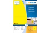 Paperit, valokuvapaperit ja tarrat - HERMA Coloured labels A4 199.6 x 143.5 mm Keltainen permanent adhesion - 4565