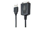 Verkkokortit (verkkosovittimet, tulostuspalvelimet jne.) - StarTech.com 3ft (1m) USB to Sarjakaapeli with COM Port Retention DB9 Male RS232 to USB Converter - 1P3FPC-USB-SERIAL