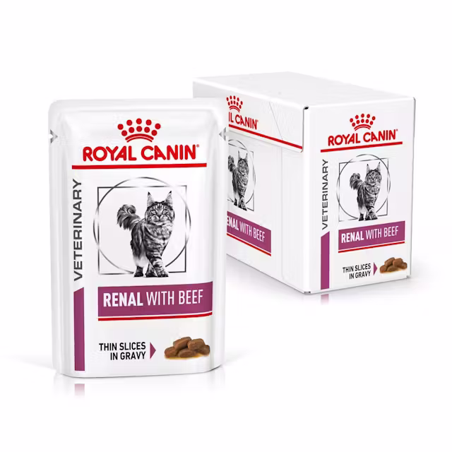 Kissat - Royal Canin Renal with Beef Thin Slices In Gravy 85g (12-Pack) - 9003579000489