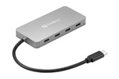 USB hub - Sandberg USB-C neljän portin hubi USB hub - 4 porttia - USB 3.1 - Harmaa - 136-41
