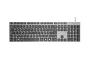 Näppäimistöt - Deltaco Wired Näppäimistö Slim Design Dark Harmaa - Näppäimistö - Pohjoismainen - Harmaa - TB-801