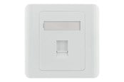 Lisätarvikkeet - Deltaco VR-226 Flush mount for Keystone 1 port dust hatch white - VR-226