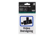 Videovalvonta - oheistuotteet - Deltaco Danish TV/Video surveillance sign in plastic 8x10cm (2-pack) - 20-025