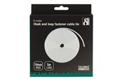 Kaapelihyllyt, Kaapelisukat & Kaapelisiteet - Deltaco Cable Ties 10mm 5m Valkoinen - CM05W