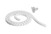 Kaapelihyllyt, Kaapelisukat & Kaapelisiteet - Deltaco Nylon cable cover 2.5m white - LDR03