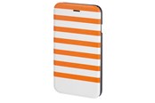 Puhelin - Kannet ja kotelot - Hama "Stripes" Kirjanen Case for Apple iPhone 6/6s orange/white - 138292