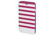 Puhelin - Kannet ja kotelot - Hama "Stripes" Kirjanen Case for Apple iPhone 6/6s magenta/white - 138290