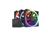 Kotelotuuletin - NZXT F120 RGB 3-pack & RGB-ohjain - Musta - Kotelotuuletin - 120mm - Musta RGB LED valolla - 28 dBA - RF-R12TF-B1