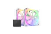 Kotelotuuletin - NZXT F140 RGB 2-pack & RGB Controller - White - Kotelotuuletin - 140mm - Valkoinen, RGB-valolla - 33 dBA - RF-R14DF-W1