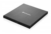 Optiset asemat (DVD / BR / Floppy) - Verbatim Slimline - DVD±RW (±R DL) asema - USB 3.2 Gen 1 - ulkoinen - DVD-RW (Poltin) - USB 3.2 Gen 1 - Musta - 43886