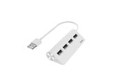 USB hub - Hama USB Hub 4 Ports USB 2.0 480 Mbit/s Valkoinen USB hub - 4 porttia - USB 2.0 - Valkoinen - 002001200000