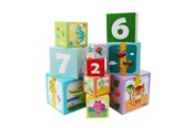 Vauva- ja taaperolelut - Barbo Toys Pienet kirkkaat - 10 pinottavaa kuutiota - safarilla - 5704976055372