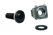 Räkit - Rack - Tripp Lite Rack-kaappi neliöreikäinen laitteisto M5-ruuvit ja -pesurit 50 kpl - kaapelin ruuvit, mutterit ja pesurit - SRCAGENUT5MM