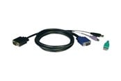 KVM-kaapelit - Tripp Lite 10ft USB / PS2 Cable Kit for KVM Switches B040 / B042 Series KVMs 10' - keyboard / video / mouse (KVM) cable kit - 3 m - P780-010
