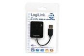 USB hub - LogiLink USB 2.0 hub 4-port Smile Musta USB hub - 4 porttia - Musta - UA0139